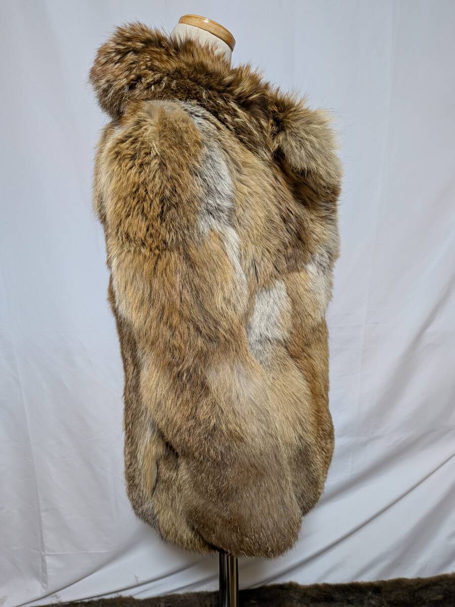 【11K-65】OS FUR FASHION◆レッドフォックス◆リアルファーコート◆重厚なブラウンカラー_画像3