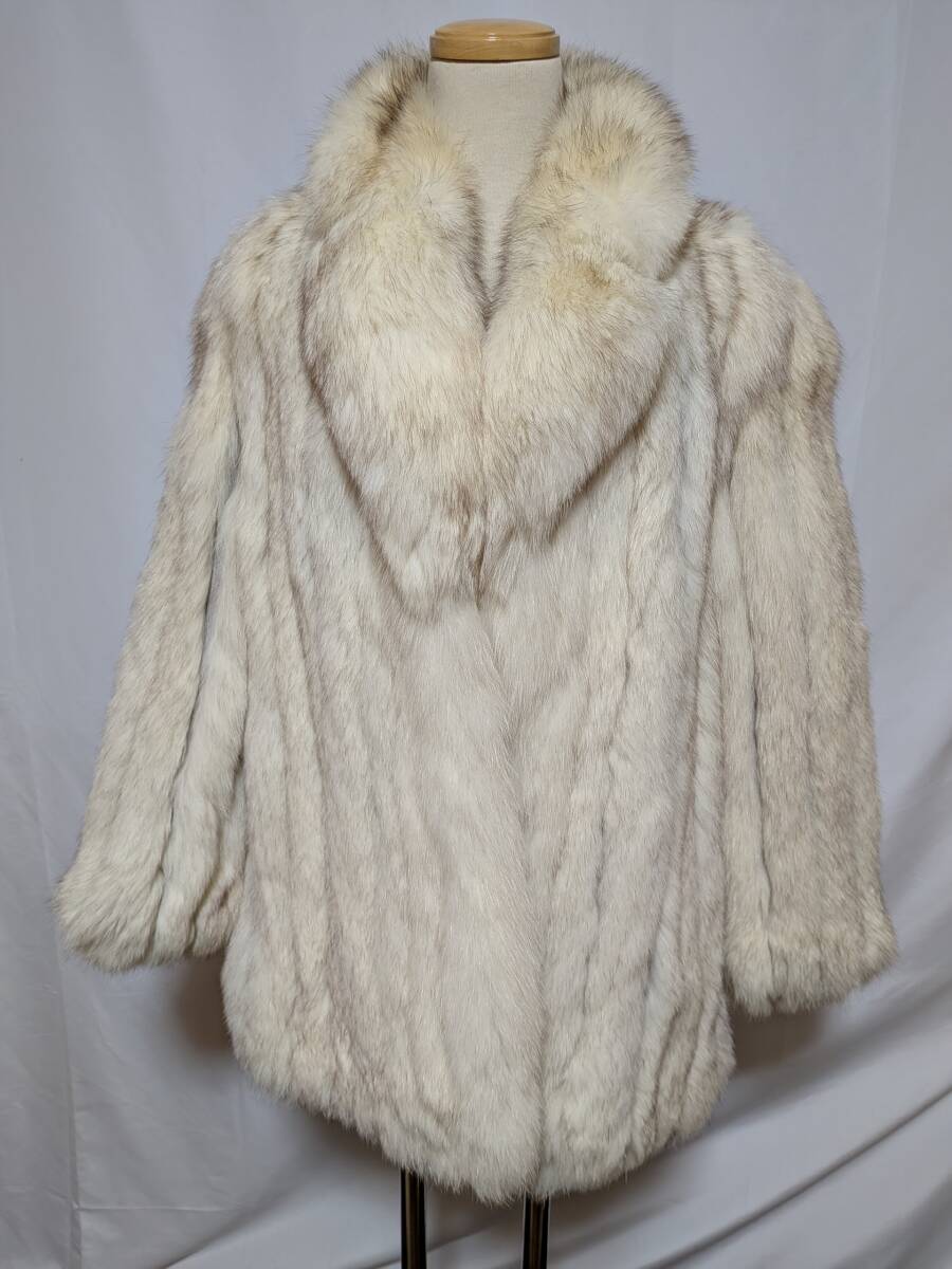 【11K-50】圧倒的なボリューム◆ブルーフォックス◆リアルファーコート◆FUR FLASH◆エレガント_画像1