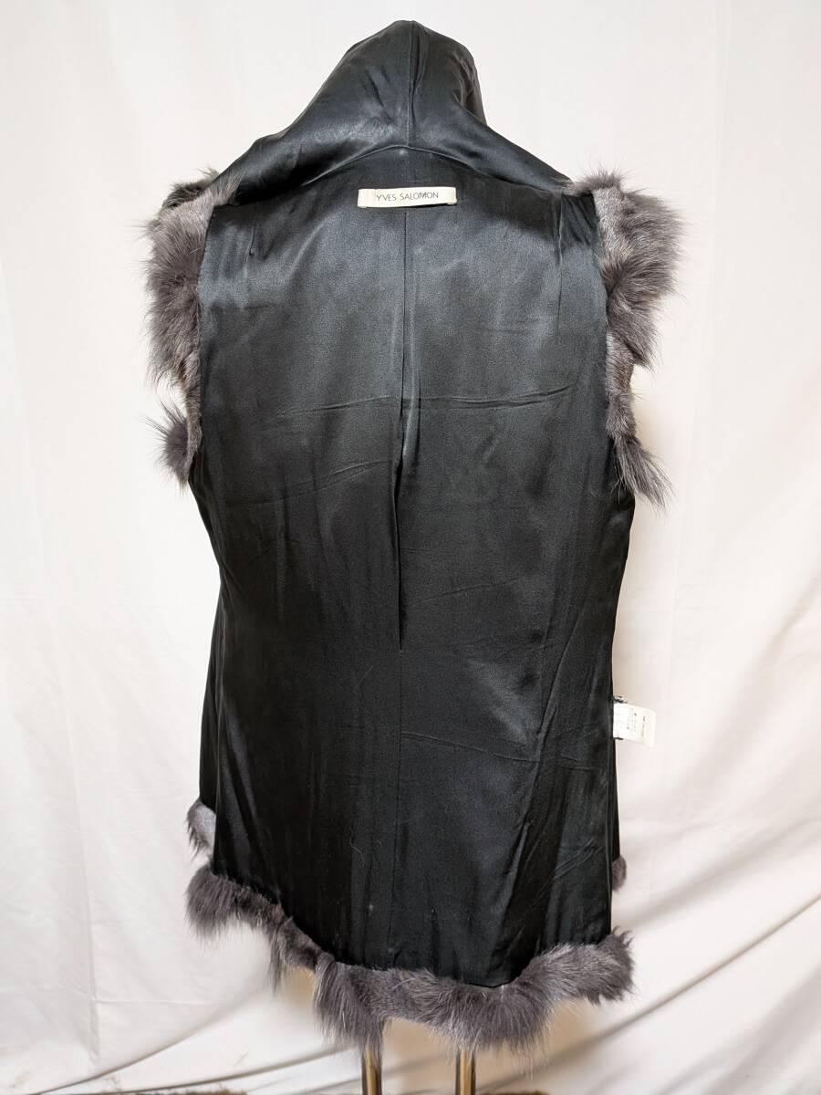 【11K-15】YVES SALOMON◆ブルーフォックス◆ファーベスト◆ラグジュアリー_画像7