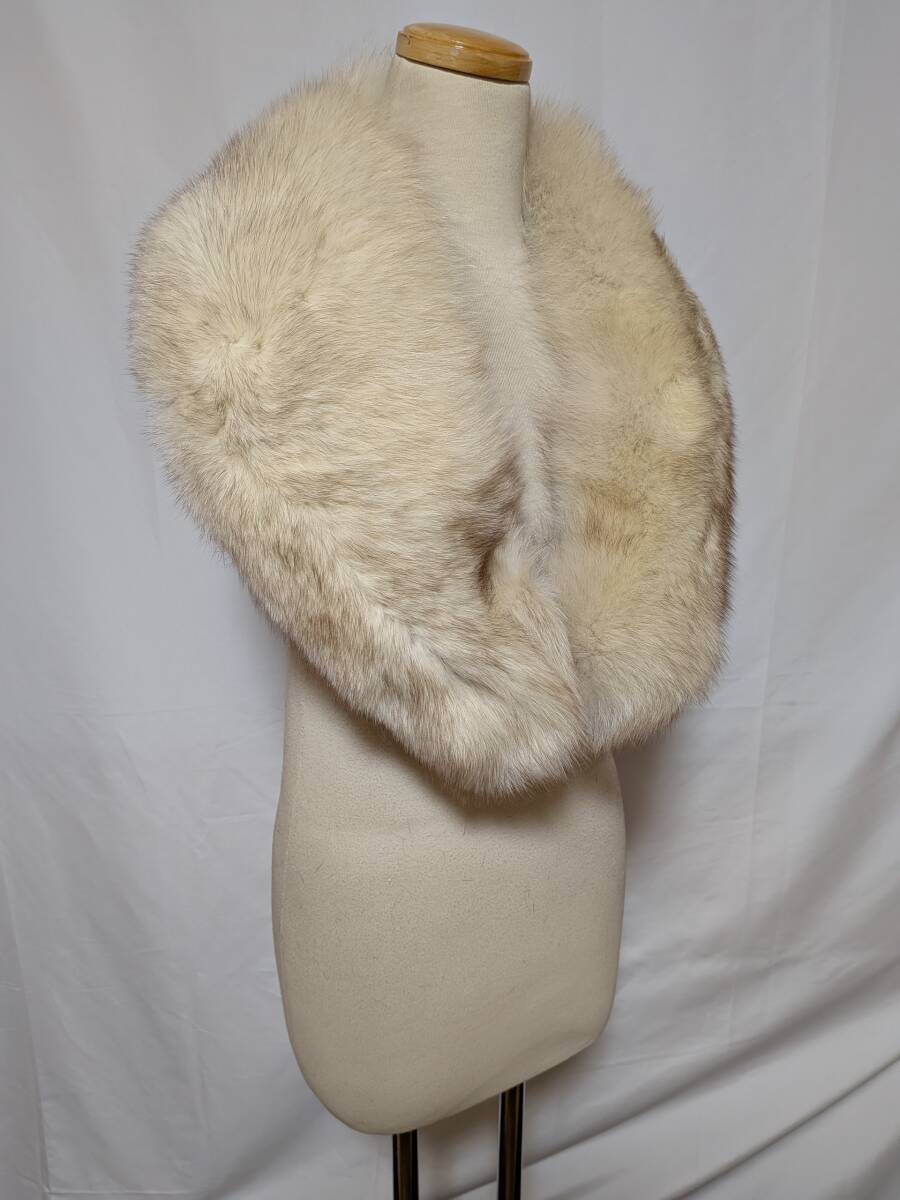 【k-77】◆フォックス(シルバー・ブルー)◆大判ショール◆3点セット◆同梱可◆_画像7