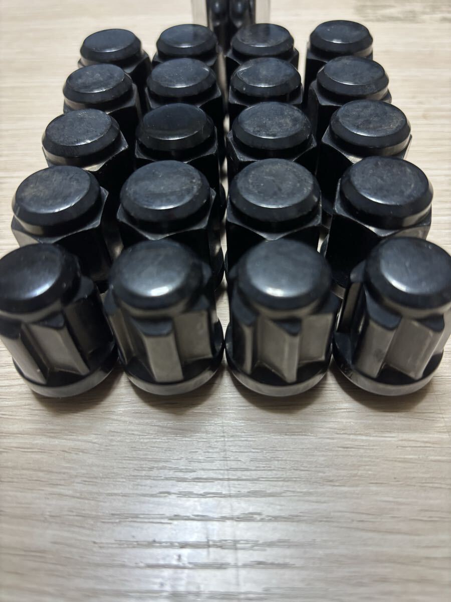 トヨタ ランドクルーザー 200系 KYO-EI ブルロック タスキー ロックナットセット ブラック21HEX M14 1.5 中古 送料無料_画像2