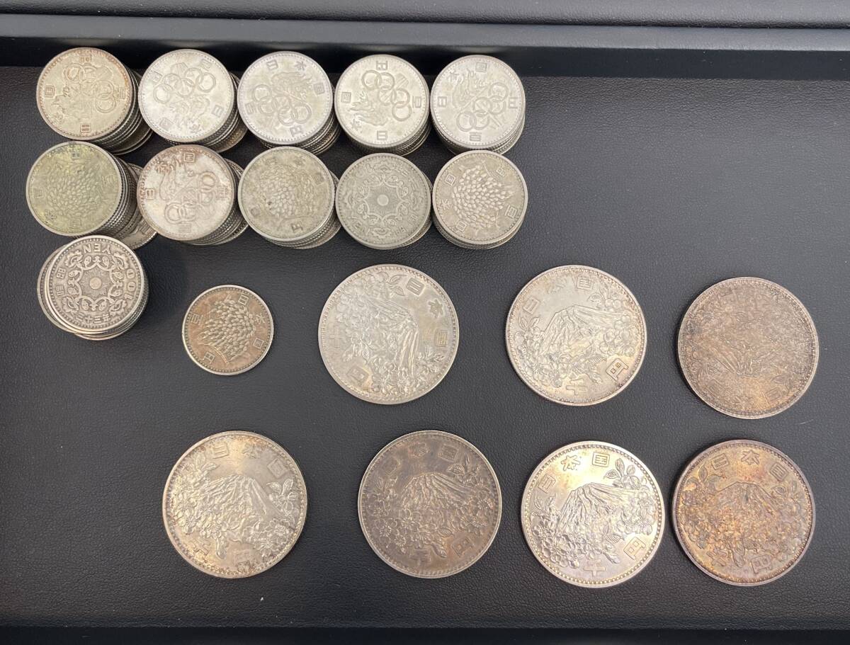 【30日午前中までに入金頂ける方限定】#2306　100円銀貨 稲穂 鳳凰 オリンピック 1000円銀貨 118枚おまとめ_画像1