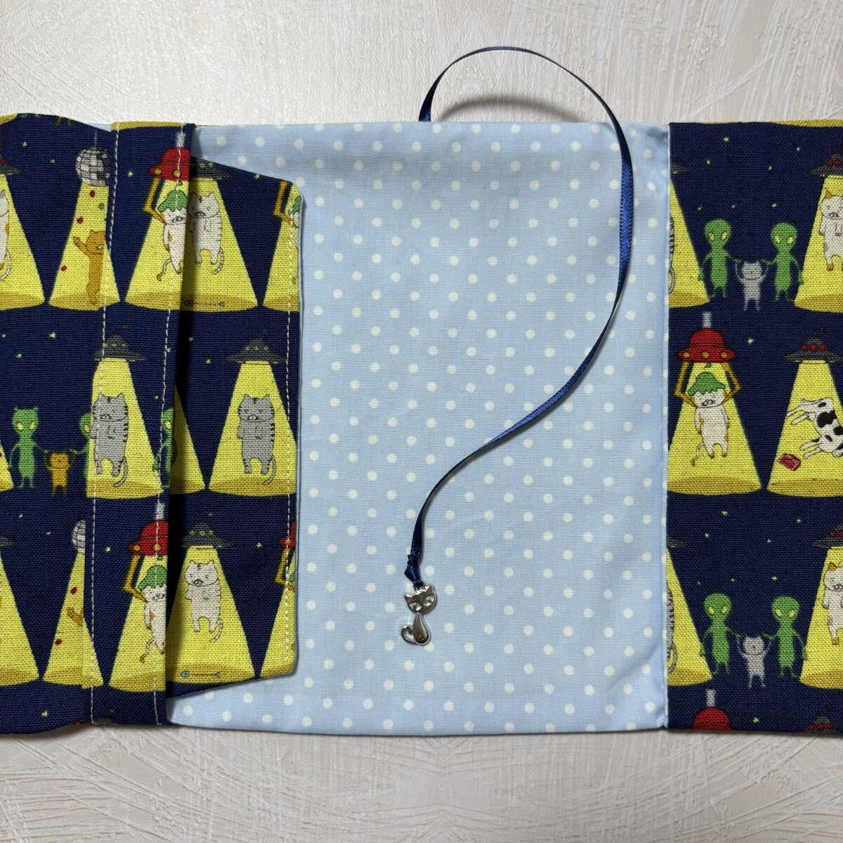 【文庫本ブックカバー】UFO猫×ネコチャーム_画像3