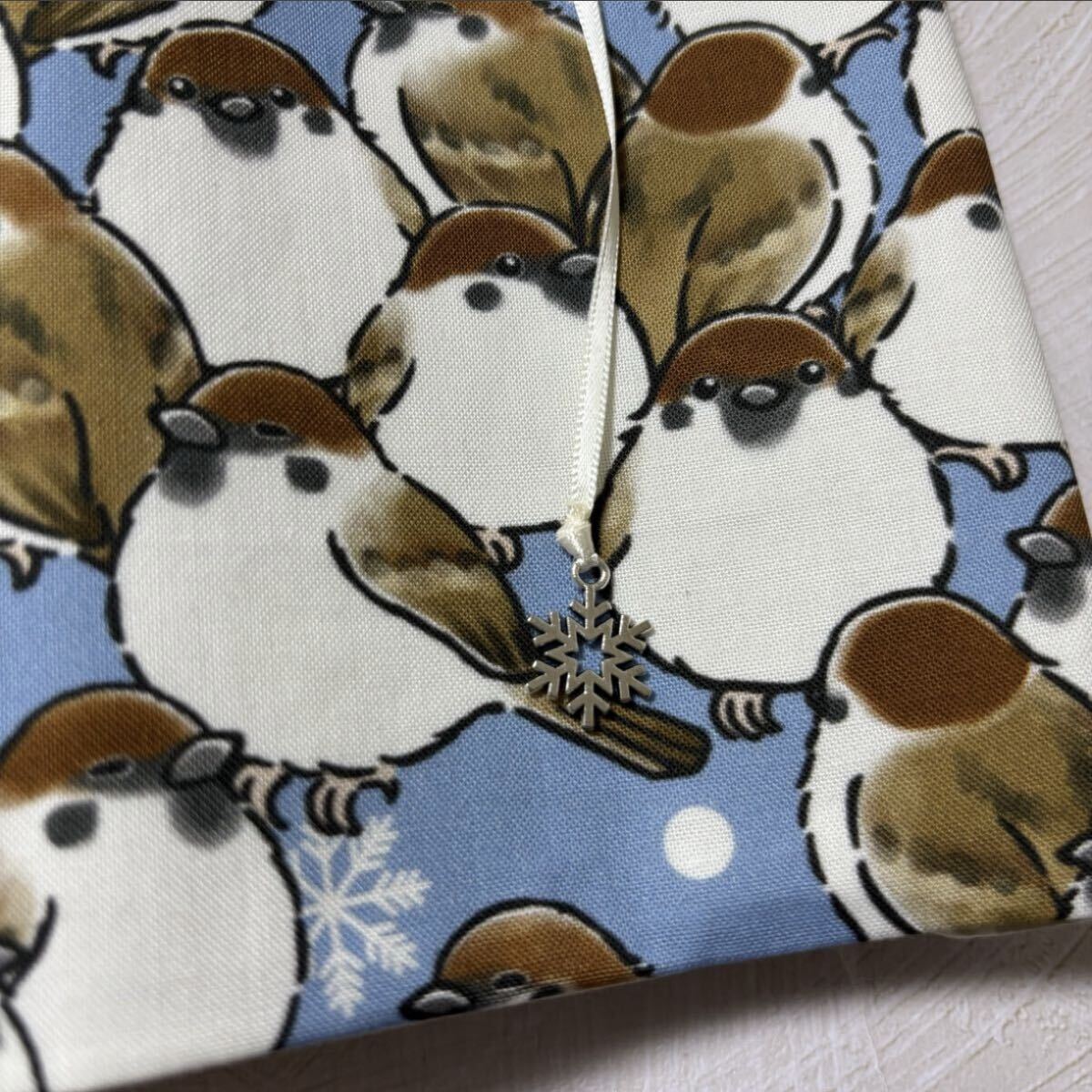 【単行本ブックカバー】冬スズメ×雪の結晶チャーム_画像8