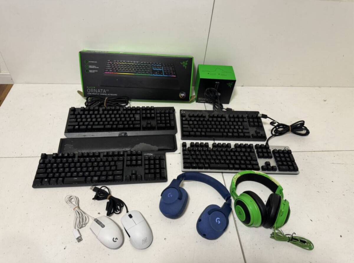 【ロジクール RAZER HYPER X 他 ゲーミング マウス キーボード ヘッドホン 本体 大量まとめ】 _画像1