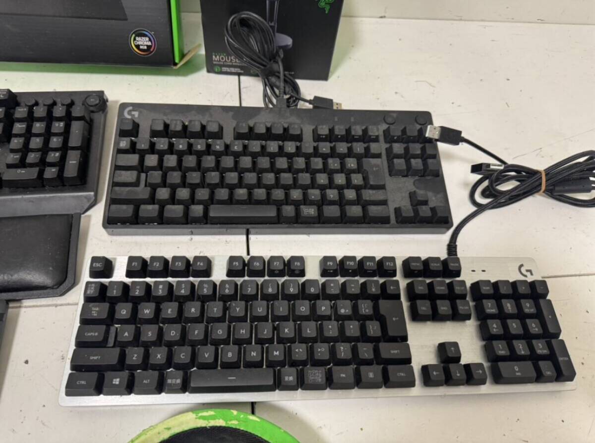 【ロジクール RAZER HYPER X 他 ゲーミング マウス キーボード ヘッドホン 本体 大量まとめ】 _画像7