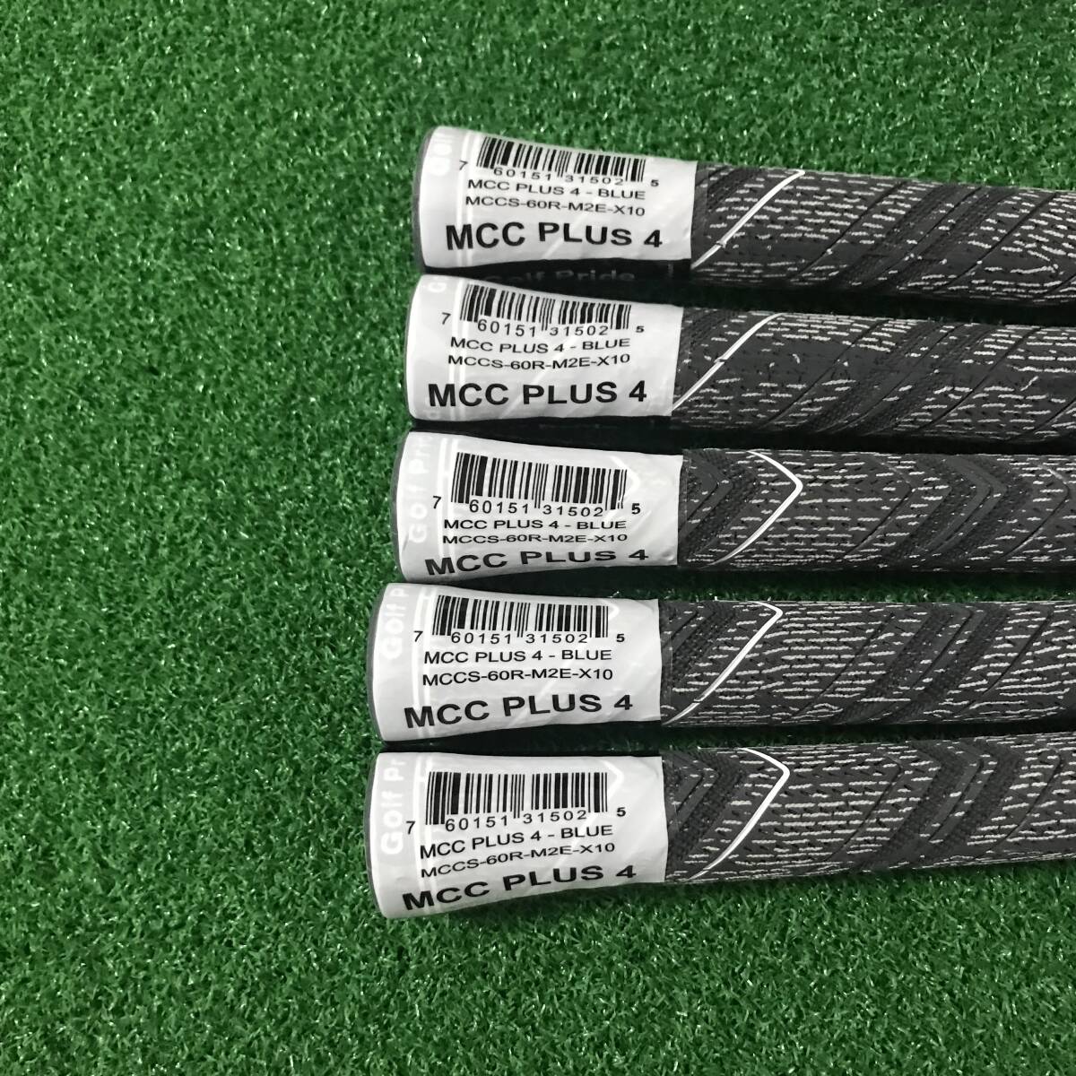 【新品】ゴルフプライド グリップ MCC プラス4 Plus4 ミッドサイズ 8本セット ブルー_画像2