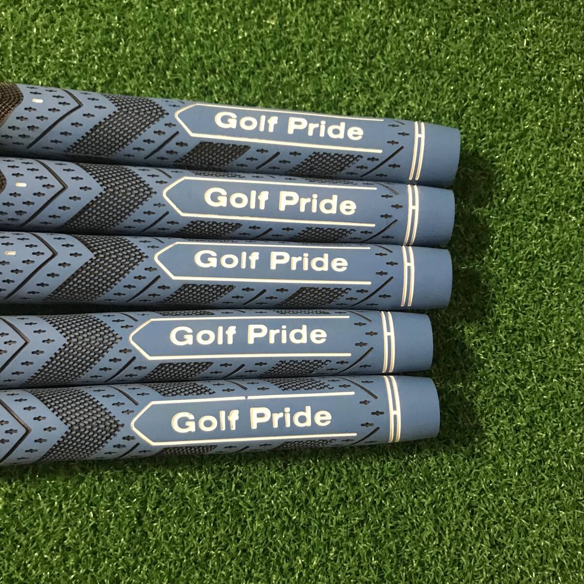 【新品】ゴルフプライド グリップ MCC プラス4 Plus4 ミッドサイズ 8本セット ブルー_画像3