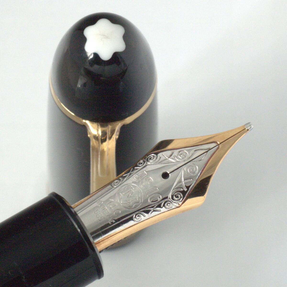 Montblanc　モンブラン　Meisterstuck　マイスターシュトゥック　No149　14C　中白　Bニブ　1970年代　中白　段なしエボナイト芯_画像7