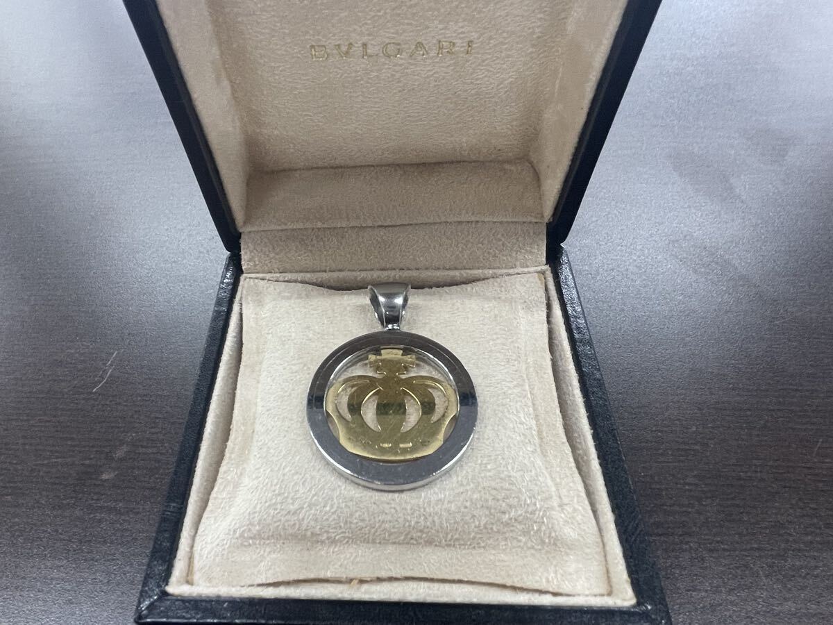 BVLGARI ブルガリ ネックレストップ　トンドクラウン　ペンダントトップ　K18イエローゴールド　中古　 アクセサリー_画像3