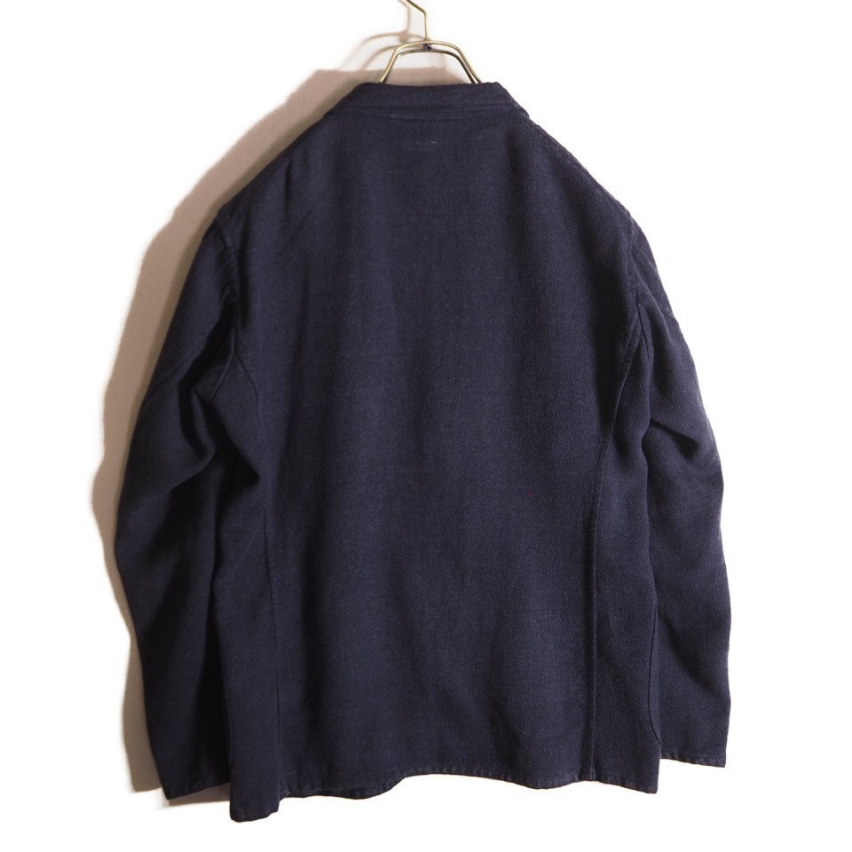 R3500f45 ■COMOLI コモリ■ 14AW WOOL LINEN JKT リネンウール 3ボタンジャケット ネイビー 2 / 紺 14F-01001 テーラード 春~秋_画像4