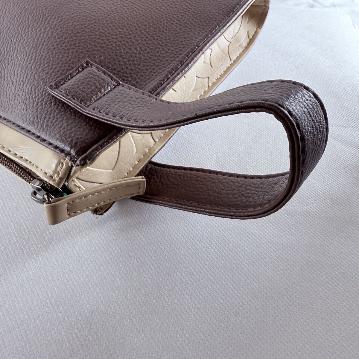 1 иен ~ [ не использовался товар ] BVLGARY BVLGARI клатч кожа ручная сумочка ходить на работу бизнес оттенок коричневого мужской женский 