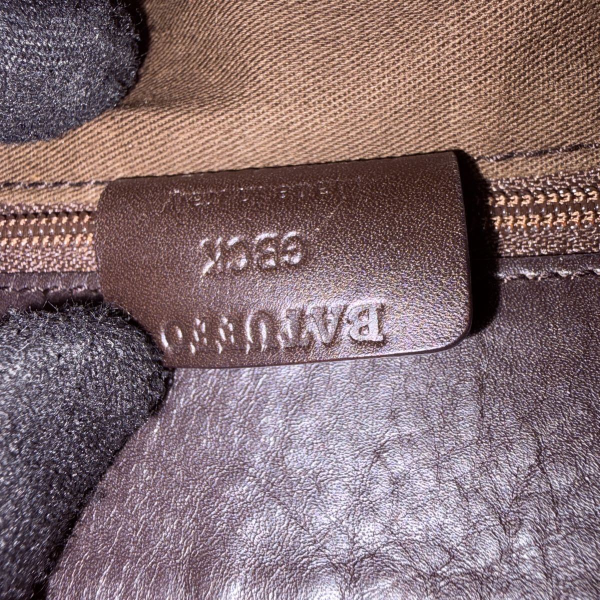 1円【 未使用級 】 バリー BALLY ハンドバッグ Bロゴ 総柄 レザー 本革 キャンバス ビジネス レディース_画像10