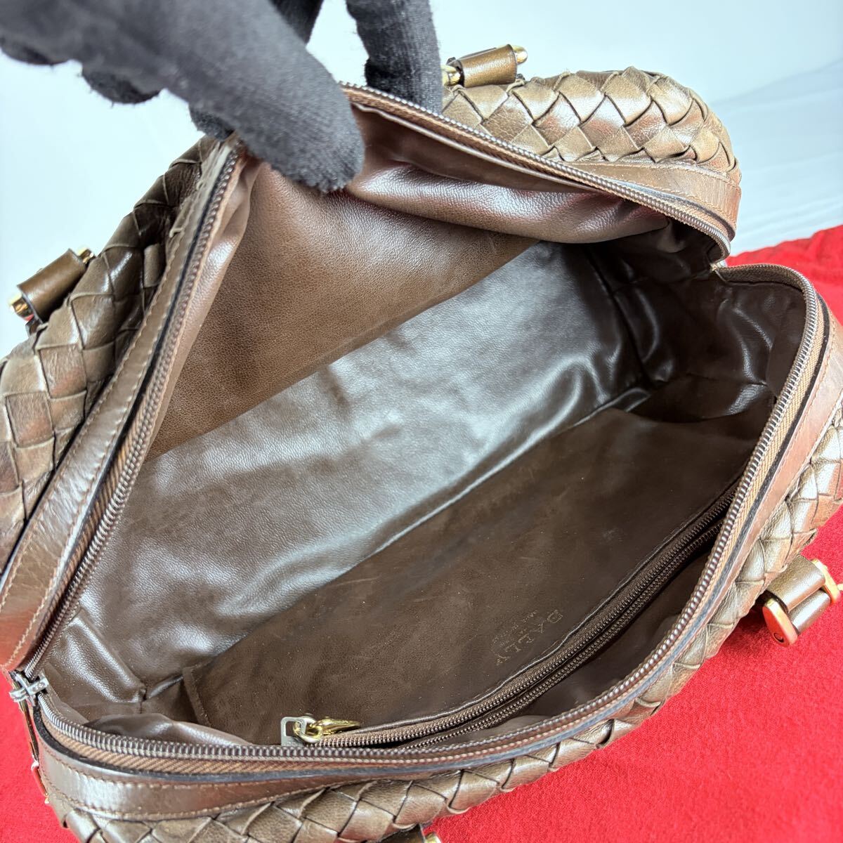 1円【 入手困難品 】 バリー BALLY ハンドバッグ トートバッグ レザー ブラウン系 ビジネス レディース メンズ_画像8