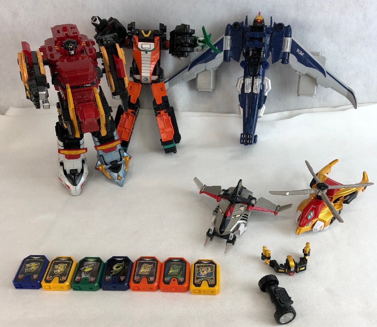 ★ジャンク品★炎神戦隊ゴーオンジャー炎神合体シリーズ 炎神合体キョウレツオー DXガンバルオー BANDAI_画像1