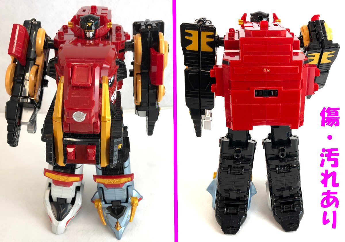 ★ジャンク品★炎神戦隊ゴーオンジャー炎神合体シリーズ 炎神合体キョウレツオー DXガンバルオー BANDAI_画像2