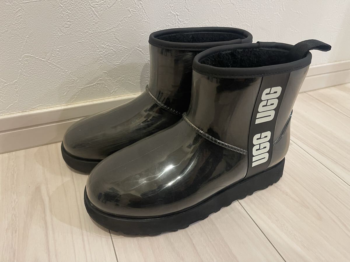 UGG アグ Classic Clear Mini クラシック クリア ミニ ロゴ ショート レインブーツ US6 23.0cm ガールズサイズ_画像2