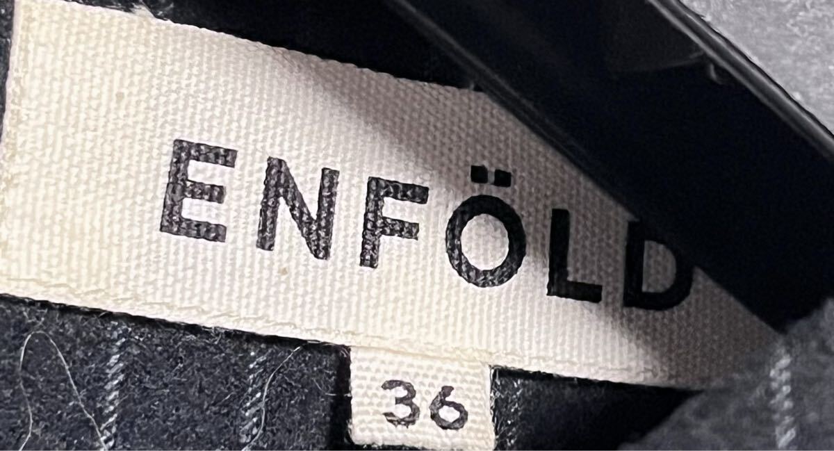 美品　ENFOLD ピンストライプ コクーンワンピース　ネイビー　サイズ36_画像8