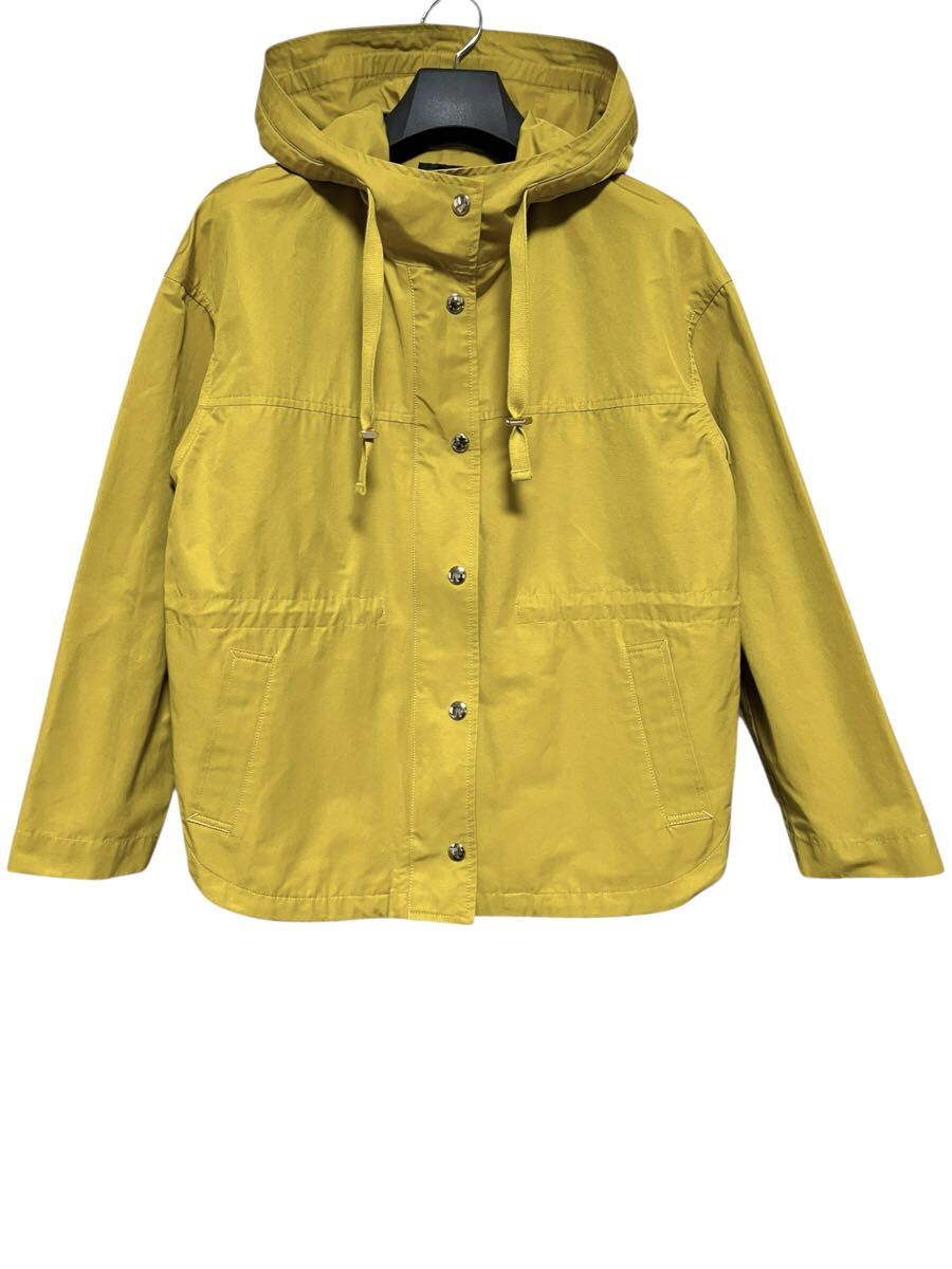 匿名発送　美品23区　洗える　マウンテンパーカー　マスタードイエロー　サイズ38_画像1