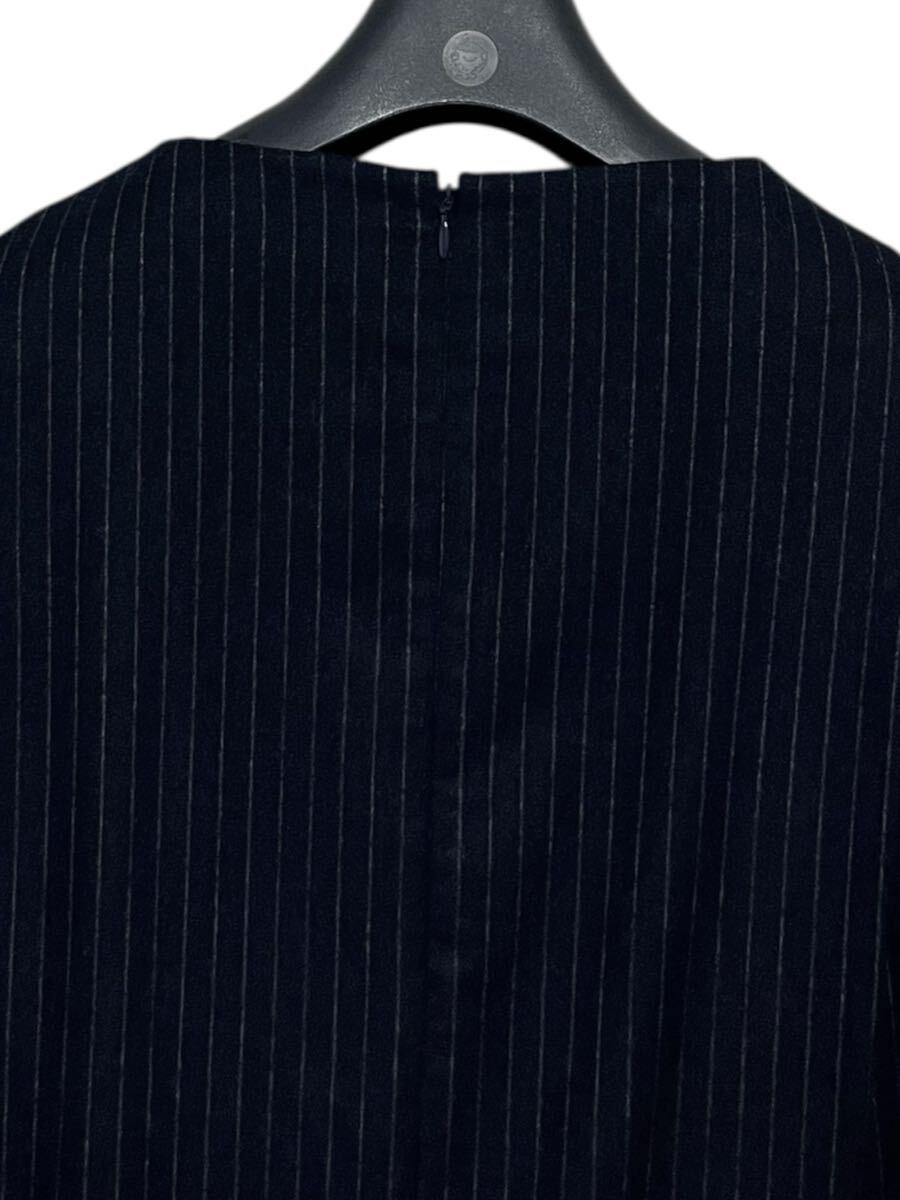 美品　ENFOLD ピンストライプ コクーンワンピース　ネイビー　サイズ36_画像6