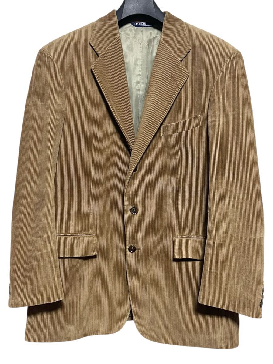 レア　90s ポロバイラルフローレン　コーデュロイテーラードジャケット　サイズL_画像1