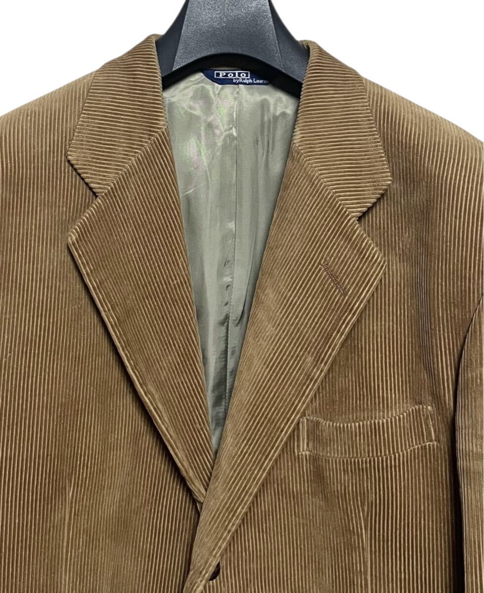 レア　90s ポロバイラルフローレン　コーデュロイテーラードジャケット　サイズL_画像2
