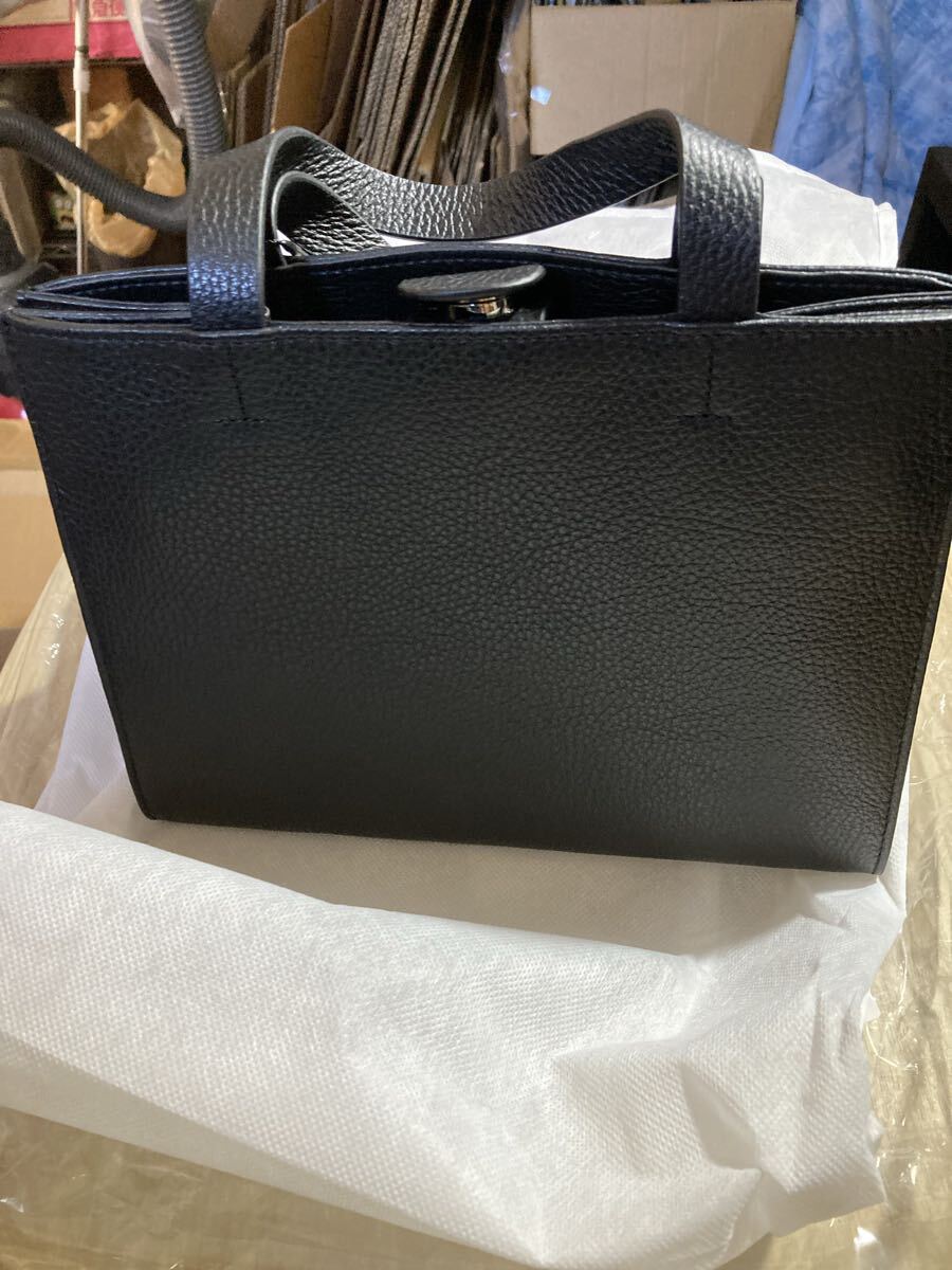 【服飾】 Anne Coquine アンコキーヌ イタリアン シュリンク レザー ハンドバッグ ショルダー 2Way 牛革 廃盤 新品 未使用 _画像2