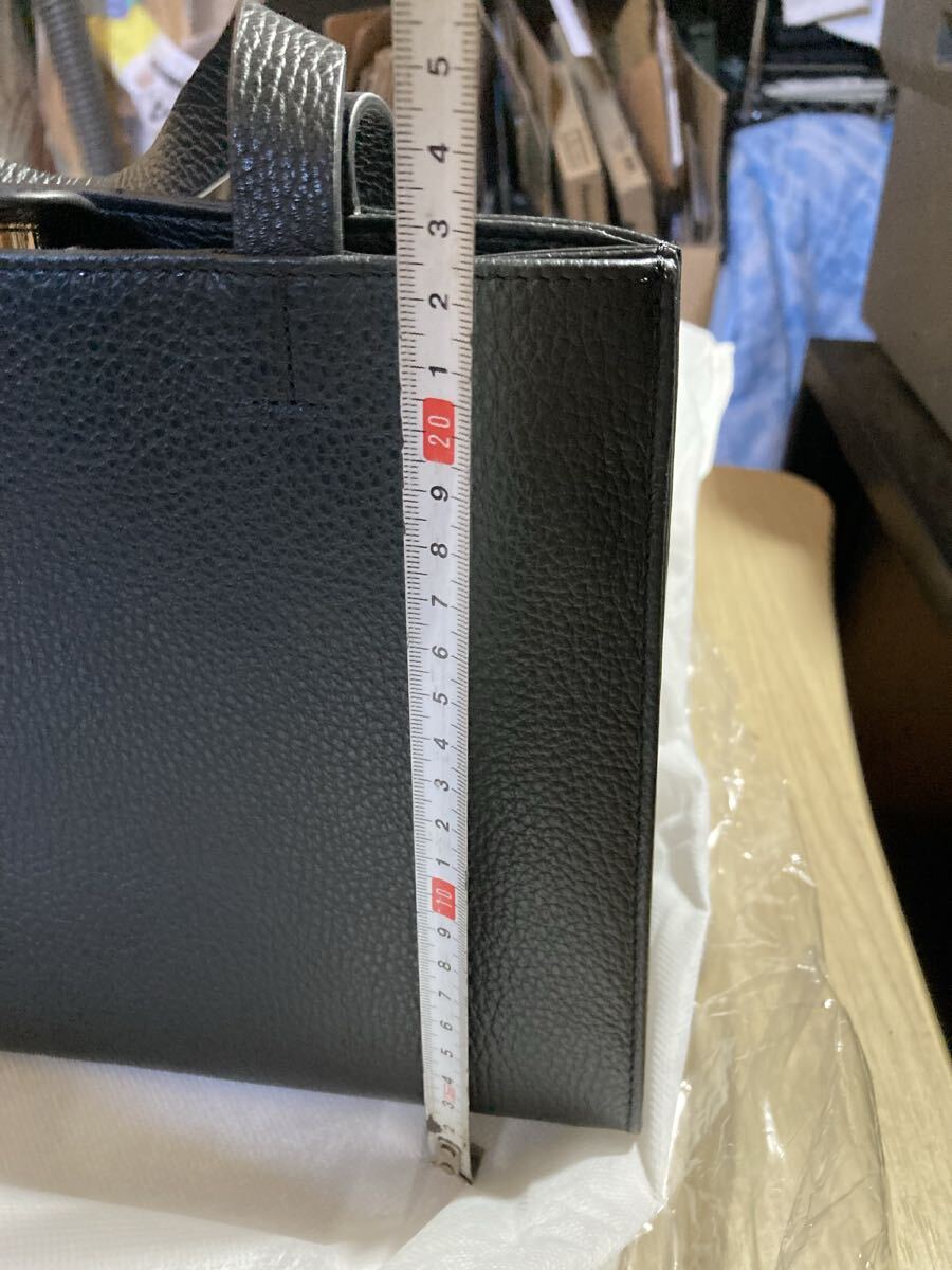 【服飾】 Anne Coquine アンコキーヌ イタリアン シュリンク レザー ハンドバッグ ショルダー 2Way 牛革 廃盤 新品 未使用 _画像3