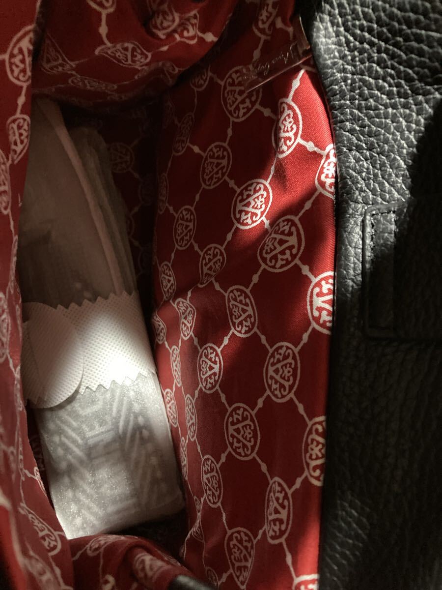 【服飾】 Anne Coquine アンコキーヌ イタリアン シュリンク レザー ハンドバッグ ショルダー 2Way 牛革 廃盤 新品 未使用 _画像8