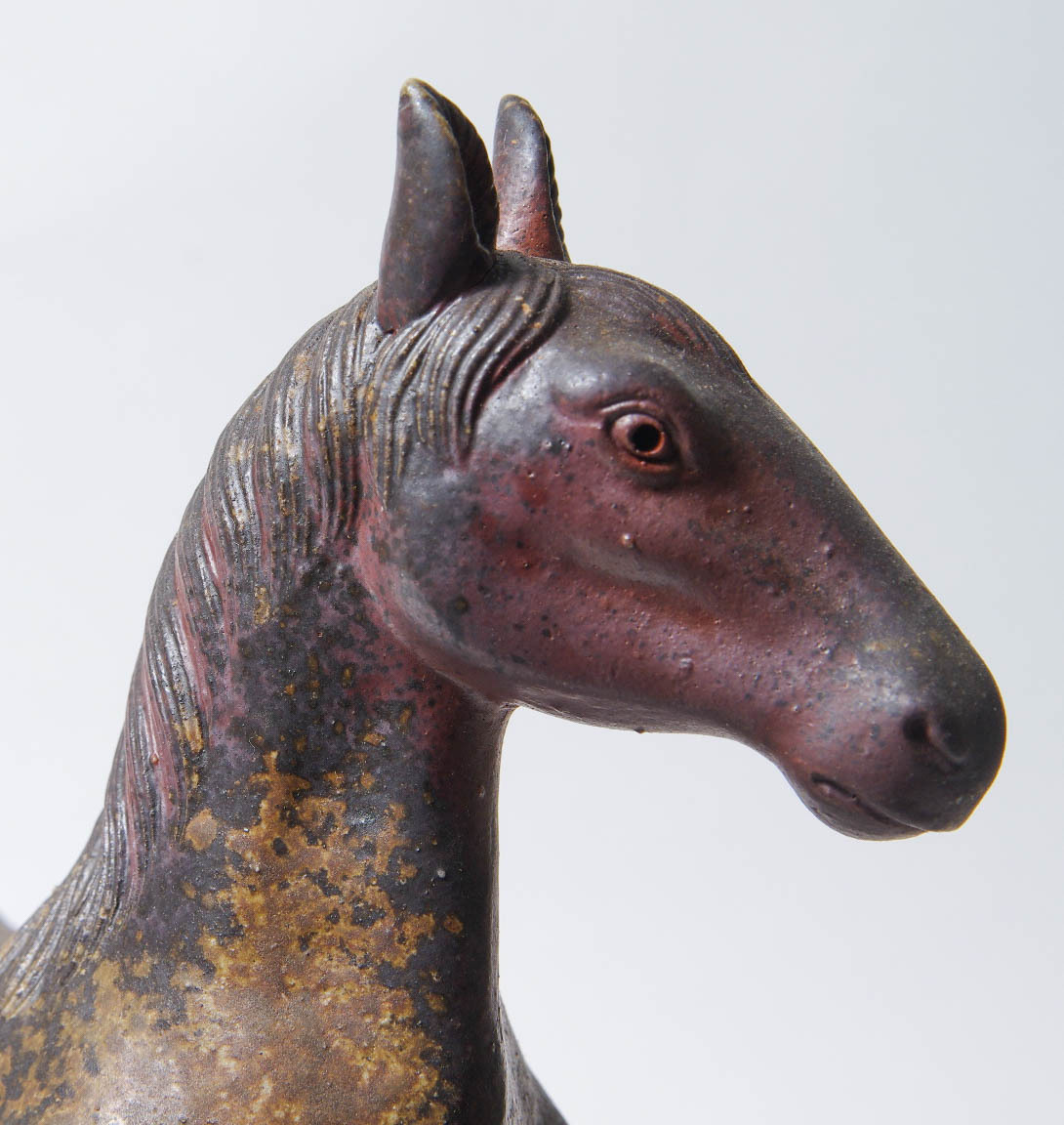 ★★備前焼　馬の置物★★馬★★小西陶古　箱あり★中古品　骨董品　古美術　備前★置物★床飾り★干支★凛々しいです_画像4