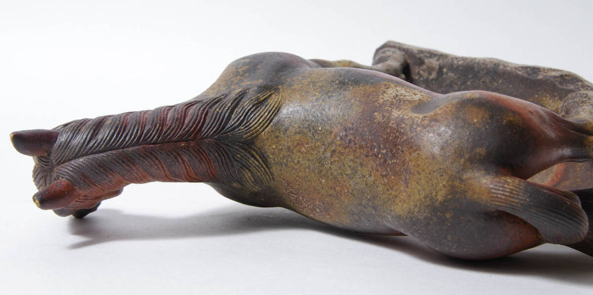 ★★備前焼　馬の置物★★馬★★小西陶古　箱あり★中古品　骨董品　古美術　備前★置物★床飾り★干支★凛々しいです_画像7