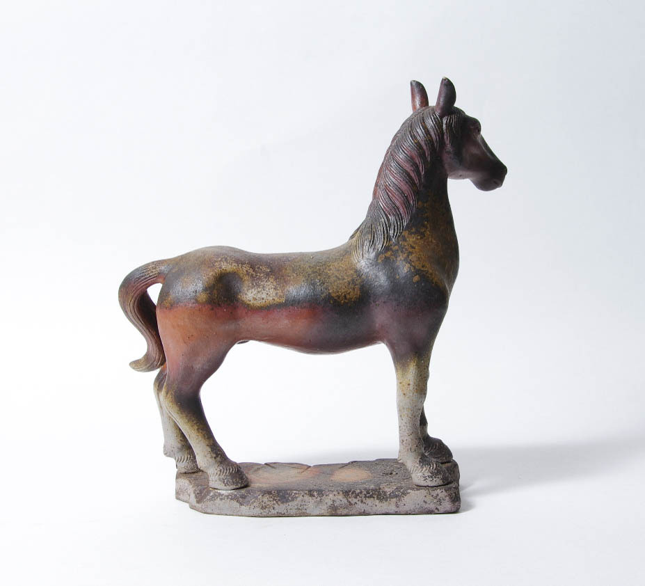 ★★備前焼　馬の置物★★馬★★小西陶古　箱あり★中古品　骨董品　古美術　備前★置物★床飾り★干支★凛々しいです_画像2