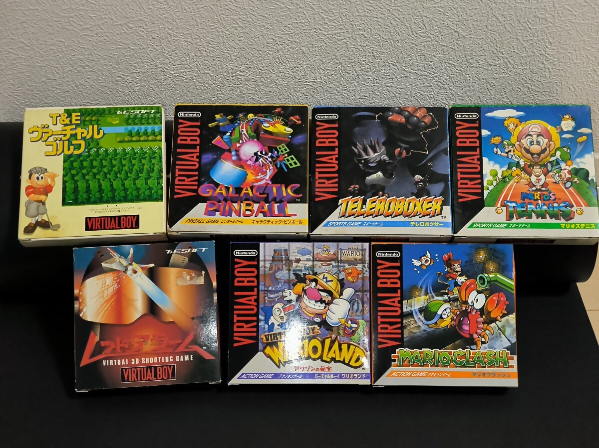 【本体+ソフト7本いずれも動作品】バーチャルボーイ 本体＋ソフト7本セット ワリオランド/マリオクラッシュ 他　_画像2