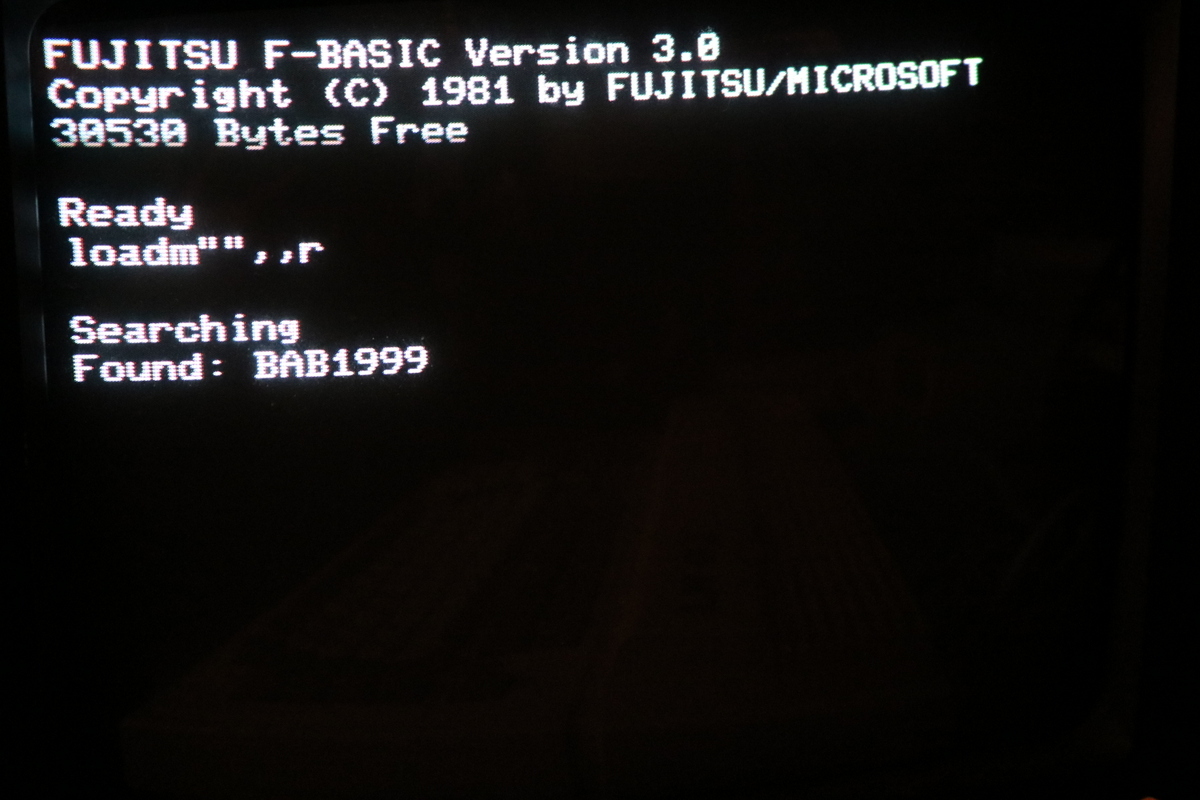 読込確認済み 富士通 FM-7 バブルクンド1999 Hudson Soft ゲームソフト カセットテープ版　_画像3