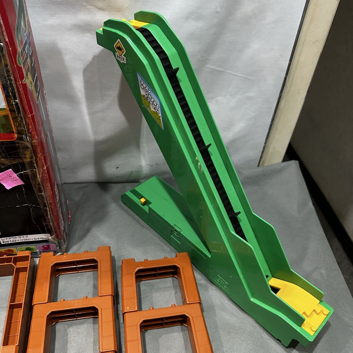 トミカシステム 3WAYオートやまみちどうろセット 説明書付 パーツ完品 動作確認済み タカラトミー トミカ プラロード 電動スロープ 120size_画像7