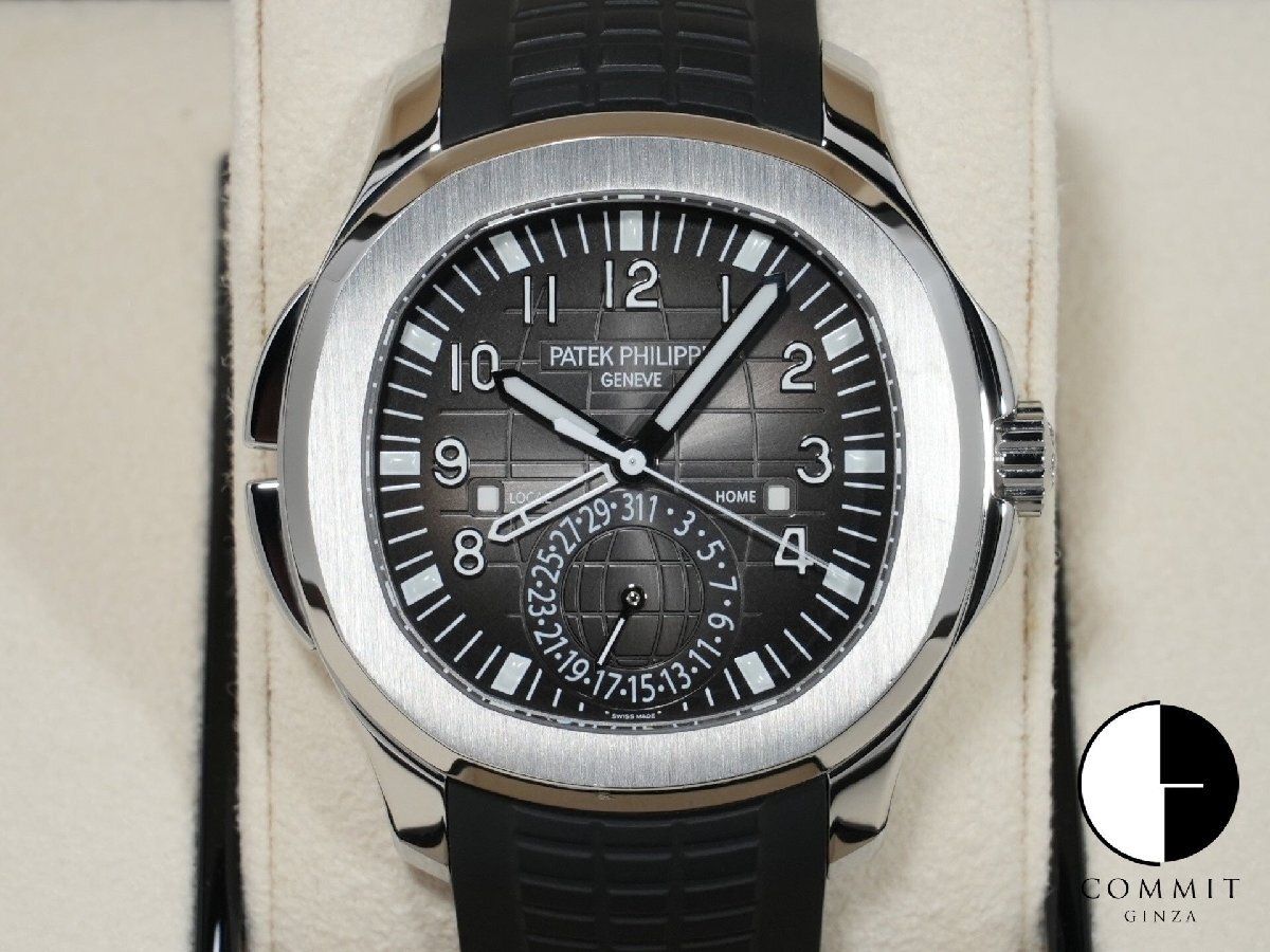 パテックフィリップ アクアノート トラベルタイム Ref.5164A-001 ステンレススチール ブラック文字盤_画像1