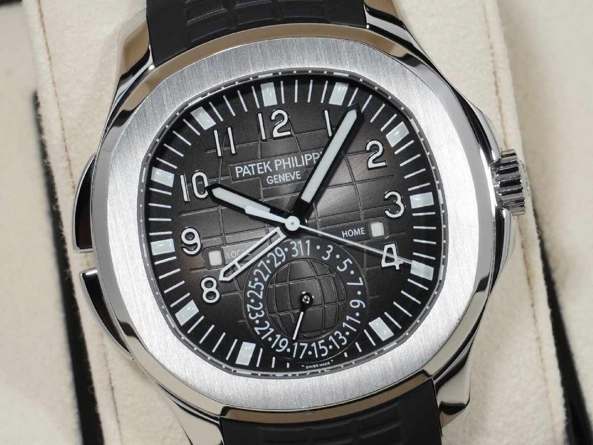 パテックフィリップ アクアノート トラベルタイム Ref.5164A-001 ステンレススチール ブラック文字盤_画像3
