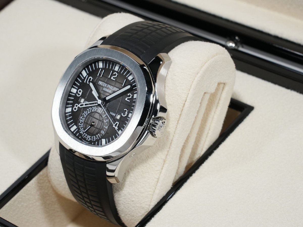 パテックフィリップ アクアノート トラベルタイム Ref.5164A-001 ステンレススチール ブラック文字盤_画像4