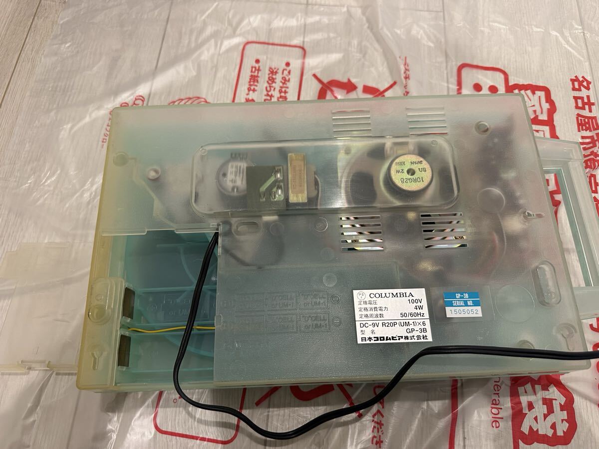 COLUMBIA コロンビア GP-3B ポータブル レコードプレーヤー ターンテーブル オーディオ機器_画像7