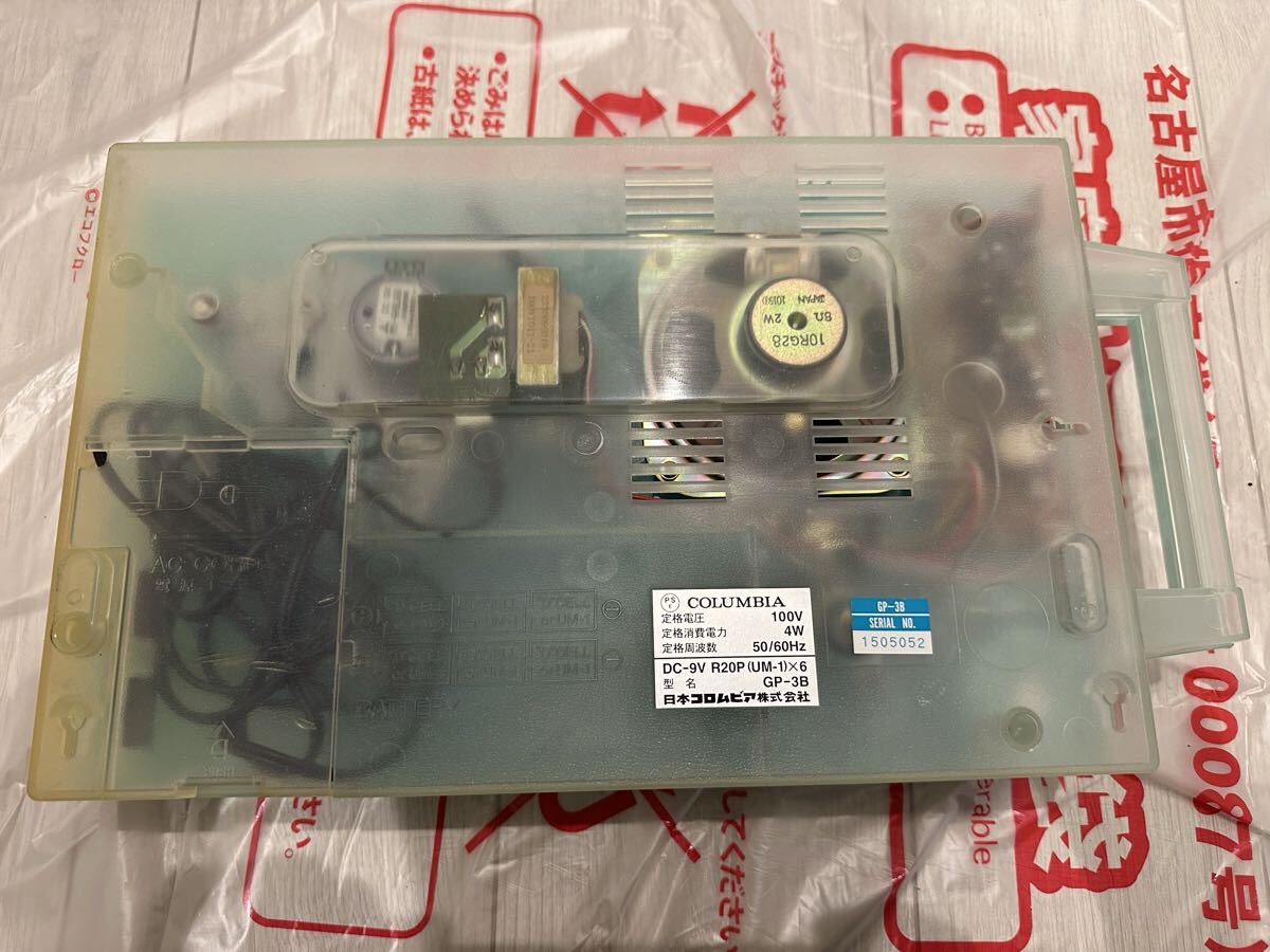 COLUMBIA コロンビア GP-3B ポータブル レコードプレーヤー ターンテーブル オーディオ機器_画像8