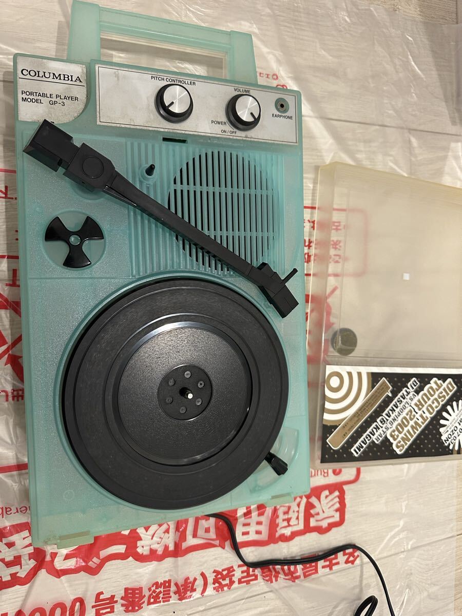 COLUMBIA コロンビア GP-3B ポータブル レコードプレーヤー ターンテーブル オーディオ機器_画像2