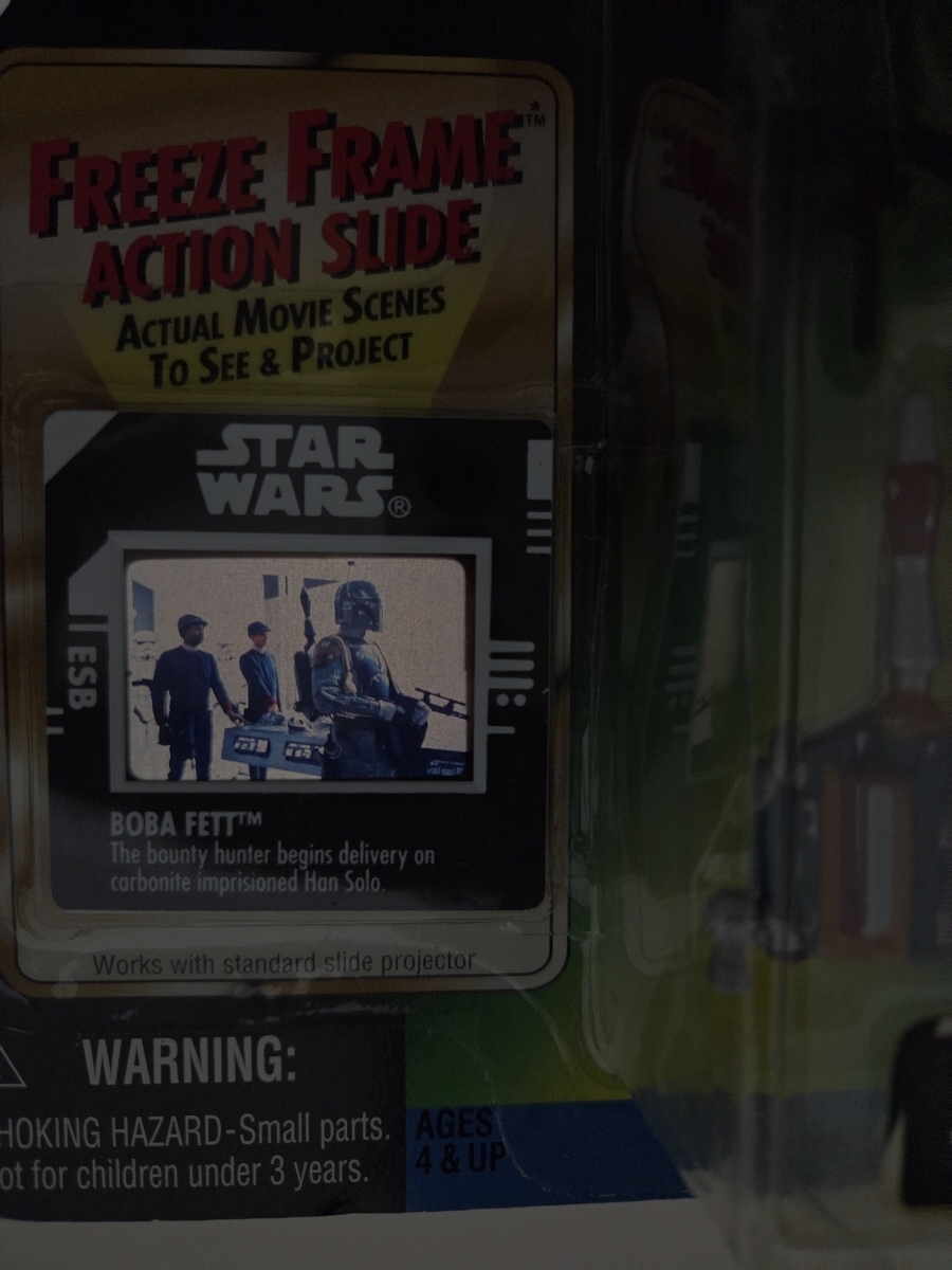  не продается нераспечатанный STAR WARS FREEZE FRAME ACTION SLIDE BOBA FETT Boba Fett Basic fi механизм свободный z плёнка action скользящий 
