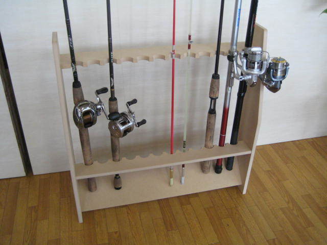 新品★ 1円~ロッドスタンド12本掛 ▼ラックホルダー._画像1