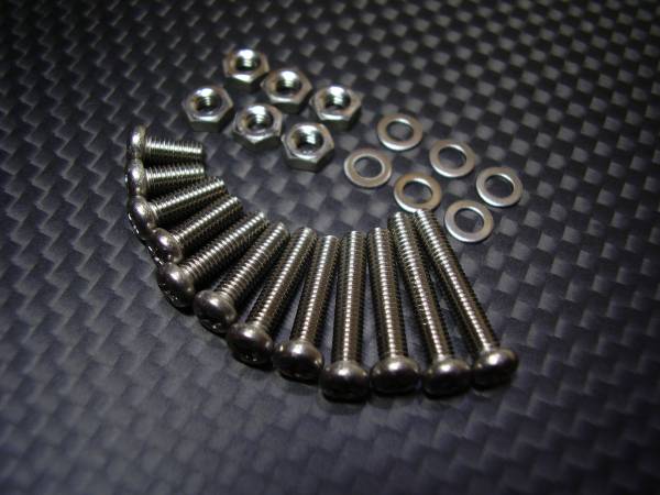 ◆ 剛性が音として現れる！ 音質ブラッシュアップ♪ 6/8/10/12/14/16mm 各2本 6組セット ステンレス製 カートリッジ 取り付けネジ ビス ◆_画像2