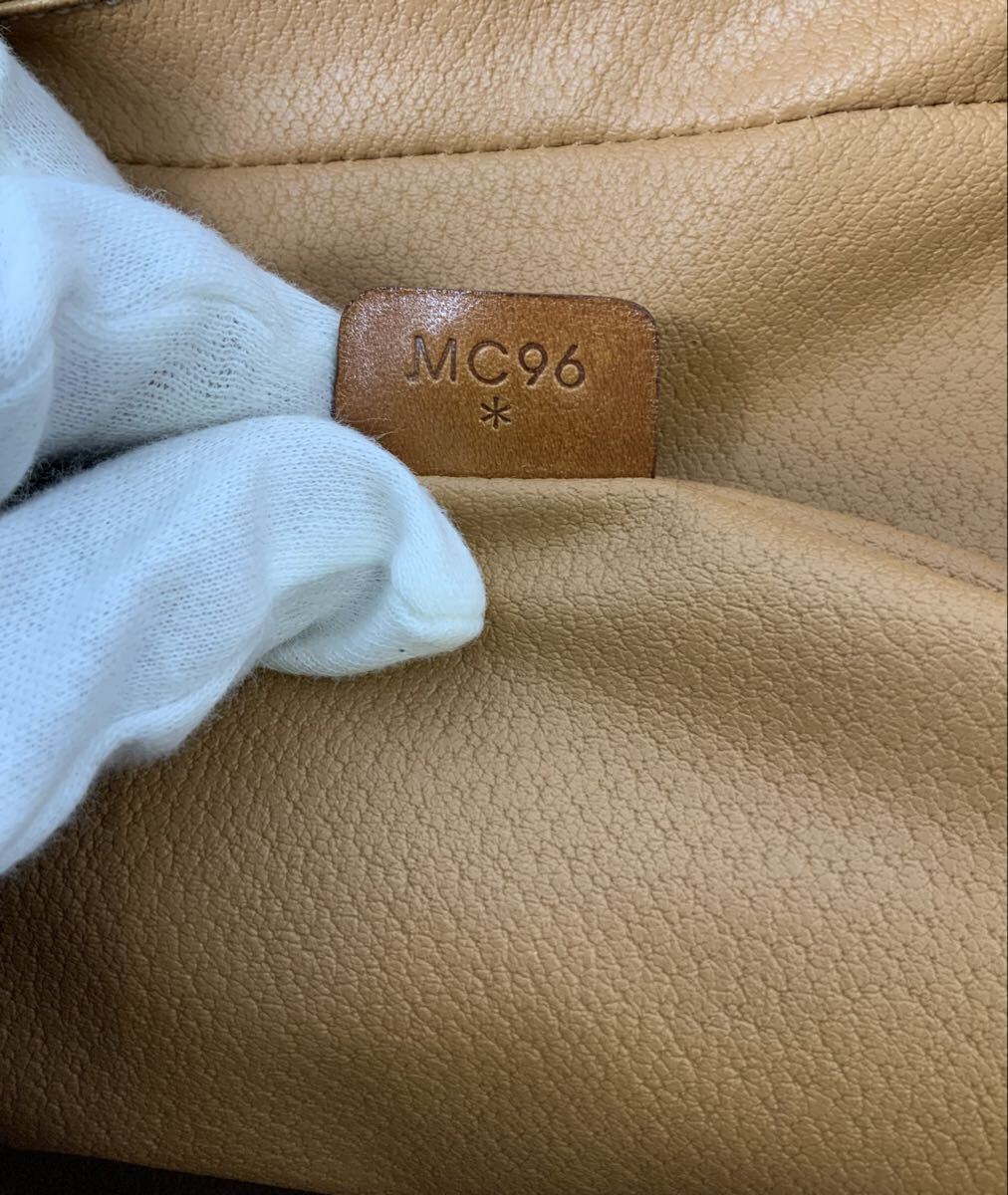 【15】ハンドバッグ バニティバッグ セリーヌ CELINE マカダム柄 トリオンフ オールド レディース ブラウン系 化粧ポーチ 中古_画像6