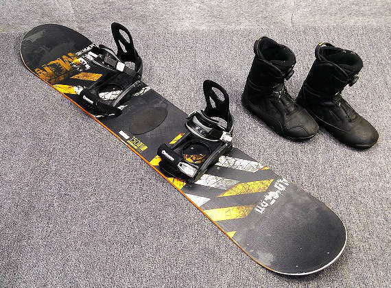 1976★サロモン スノーボード 150cm★中古/3点セット/ビギナー/チューンナップ済み/オールラウンド/ボアブーツ_画像1