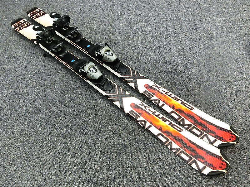 1380★サロモン X-WING 120cm★中古/子供スキー/チューンナップ済み/ビンディング設定(無料)/ブーツ・ストック追加可_画像1