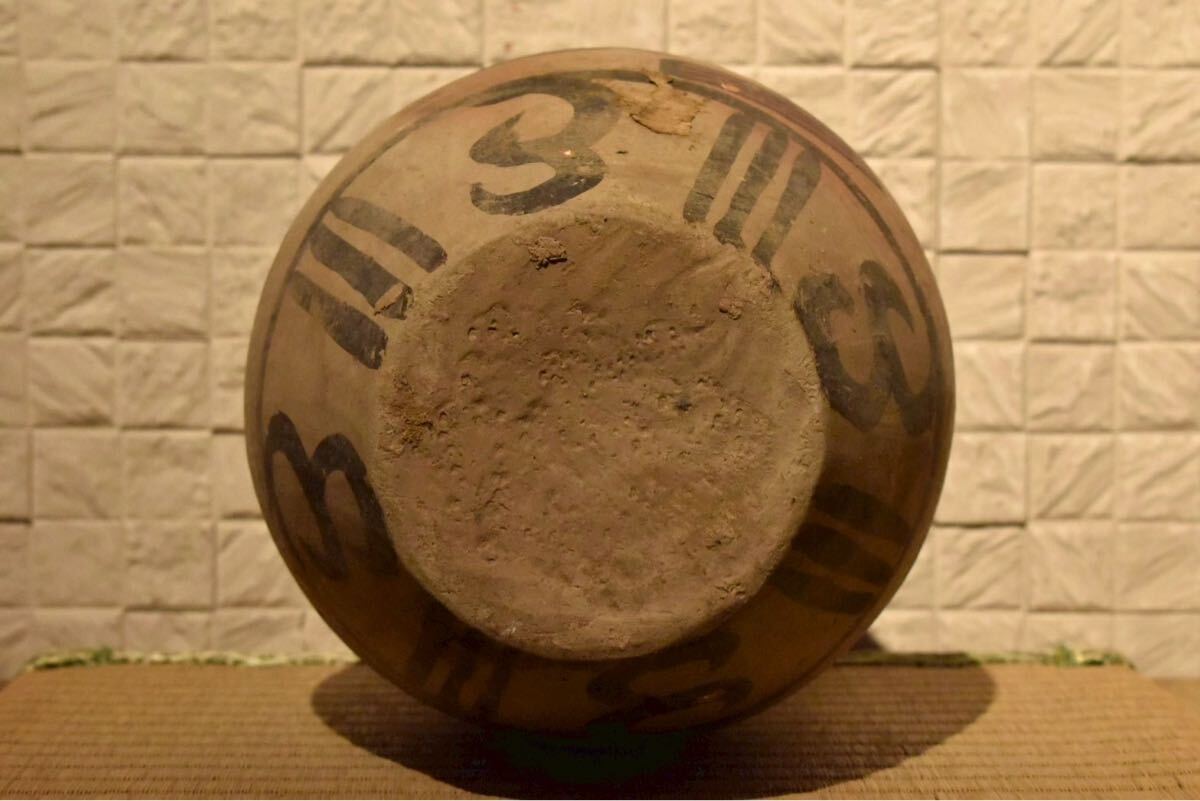 【GE】Z851【コレクター所蔵品】時代 彩色土器壺/中国古玩 中国美術 壷 土器 発掘 骨董品 時代品 美術品 古美術品 _画像6