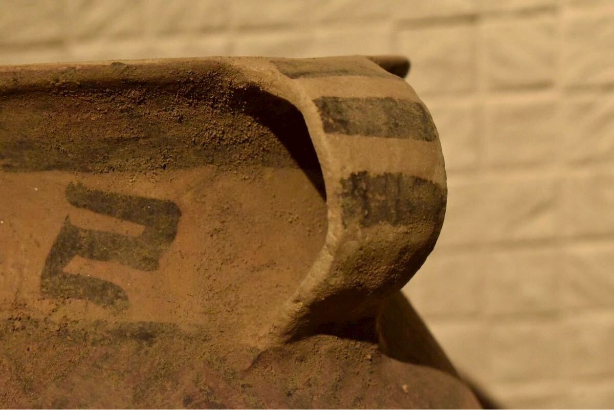 【GE】Z851【コレクター所蔵品】時代 彩色土器壺/中国古玩 中国美術 壷 土器 発掘 骨董品 時代品 美術品 古美術品 _画像7