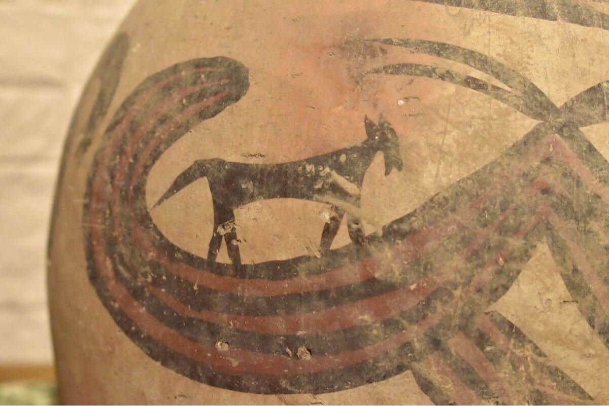 【GE】Z851【コレクター所蔵品】時代 彩色土器壺/中国古玩 中国美術 壷 土器 発掘 骨董品 時代品 美術品 古美術品 _画像8